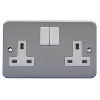 Holder 13A Grey Switched Socket