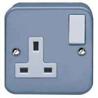 Holder 13A Grey Switched Socket