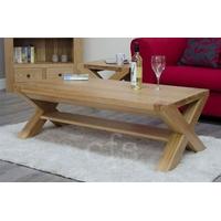 Homestyle GB Trend Oak Coffee Table with X Leg - 4 x 2