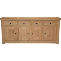 Homestyle GB Bordeaux Oak Sideboard - 4 Door 4 Drawer