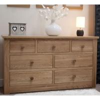 homestyle gb torino oak chest of drawer 7 drawer