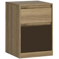 hobby oak melamine dark brown chest of drawer 2 drawer