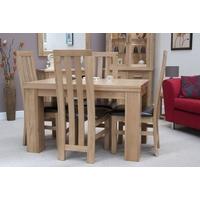 Homestyle GB Chunky Oak Dining Set - Small with 4 Paris Chairs