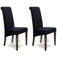 Homestyle GB Italia Charcoal Fabric Dining Chair (Pair)