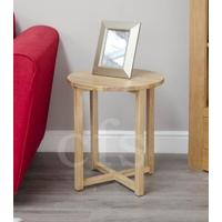 Homestyle GB Lyon Oak Lamp Table - Round