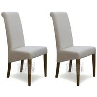 Homestyle GB Italia Ivory Fabric Dining Chair (Pair)