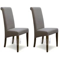 homestyle gb italia beige fabric dining chair pair