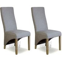 Homestyle GB Wave Tweed Beige Fabric Dining Chair (Pair)