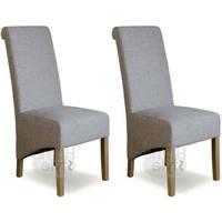 homestyle gb richmond tweed beige fabric dining chair pair