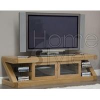 homestyle gb z oak designer glass plasma tv unit