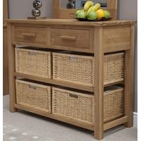 Homestyle GB Opus Oak Console Table with Basket