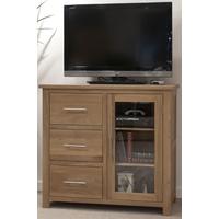 Homestyle GB Opus Oak Chest of Drawer - Small Glazed