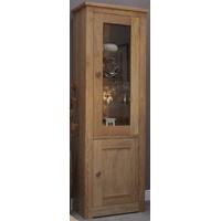 Homestyle GB Torino Oak Display Cabinet - 1 Glass Door