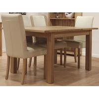 Homestyle GB Opus Oak Dining Set - Extending with 4 Marianna Cream Leather Dining Chairs