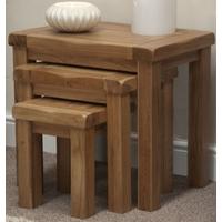 homestyle gb rustic oak nest of tables