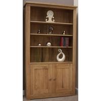 homestyle gb torino oak bookcase 2 door