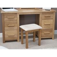 Homestyle GB Opus Oak Dressing Table and Stool - Twin Pedestal