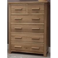 Homestyle GB Opus Oak Chest of Drawer - 2 Over 4 Drawer