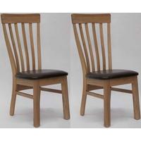 Homestyle GB Lucia Bycast Leather Dining Chair (Pair)