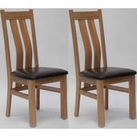 Homestyle GB Maria Bycast Leather Dining Chair (Pair)