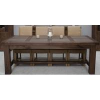 Homestyle GB Walnut Dining Set - Grand Extending with 4 Louisa Tan Chairs