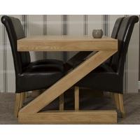 Homestyle GB Z Oak Designer Dining Set - Small with 4 Richmond Black Chairs