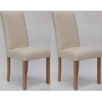 homestyle gb marianna bycast leather dining chair cream pair