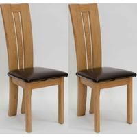 Homestyle GB Venezia Bycast Leather Dining Chair (Pair)