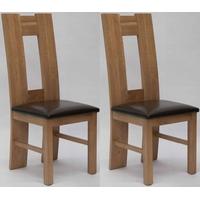 Homestyle GB High Back Bycast Leather Dining Chair (Pair)