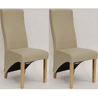 homestyle gb wave bone bonded leather dining chair pair