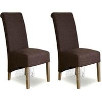 Homestyle GB Richmond Tweed Dark Fabric Dining Chair (Pair)