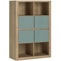 hobby oak melamine turquoise open shelves storage unit top and bottom  ...