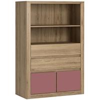 Hobby Oak Melamine Violet Open Shelf Storage Unit - Top 4 Drawer