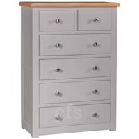 Homestyle GB Diamond Painted Chest of Drawer - 2 Over 4 Drawer