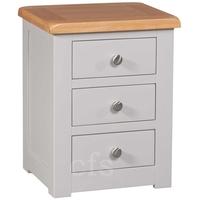 Homestyle GB Diamond Painted Bedside Cabinet - 3 Drawer