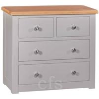 Homestyle GB Diamond Painted Chest of Drawer - 2 Over 2 Drawer