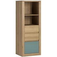 Hobby Oak Melamine Turquoise Unit - 3 Narrow Drawer