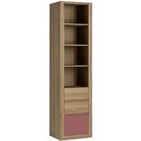 Hobby Oak Melamine Violet Bookcase - Tall 3 Drawer