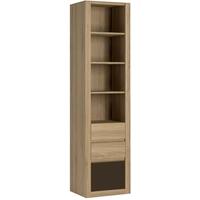 Hobby Oak Melamine Dark Brown Bookcase - Tall 3 Drawer