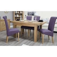 Homestyle GB Bordeaux Oak Extending Dining Table - 1 Leaf Small