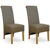 Homestyle GB Richmond - Bonded Mushroom Dining Chair (Pair)
