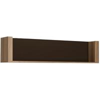 Hobby Oak Melamine Dark Brown Wall Shelving Unit