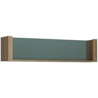 hobby oak melamine turquoise wall shelving unit