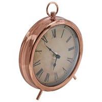 Home Vintage Copper clock with Roman Numerals And antique Style Face One Size - Natural
