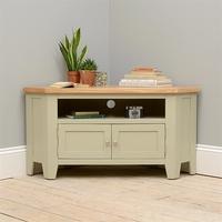 Houghton French Grey Large Corner TV Stand - up to 57\