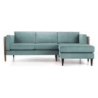 Holborn Large Chaise Sofa Teal Right