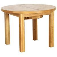 Hoxton Solid Oak 100-140cm Round Dining Table