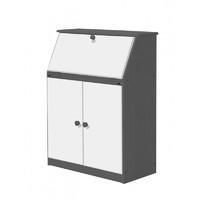 Hobby Graphite Desk with White