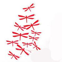 Hot Sale 12Pcs Wall Art Wall Stickers Decal 3D Dragonfly Home Decors