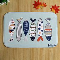 Hot Sale New Designed Coral Fleece Material Non-Slip Rectangle Mat W16\